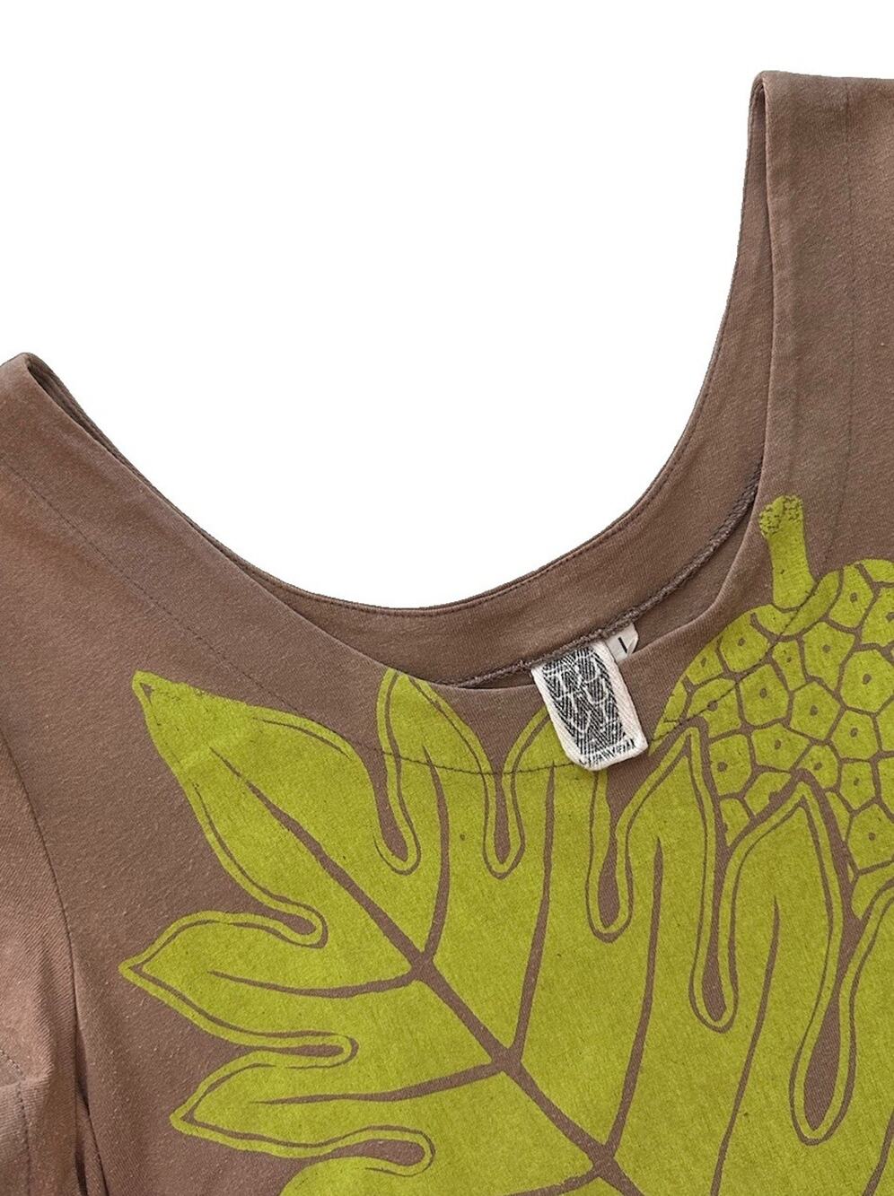 Tutúvi Women’s Brown Graphic Alohawear Lole Maxi Dress SZ L